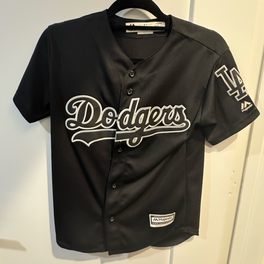Majestic Black Dodgers Jersey